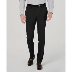 Kenneth Cole Reaction‎ Mens Black Slim-Fit Dress Pants 36Wx30L E081273